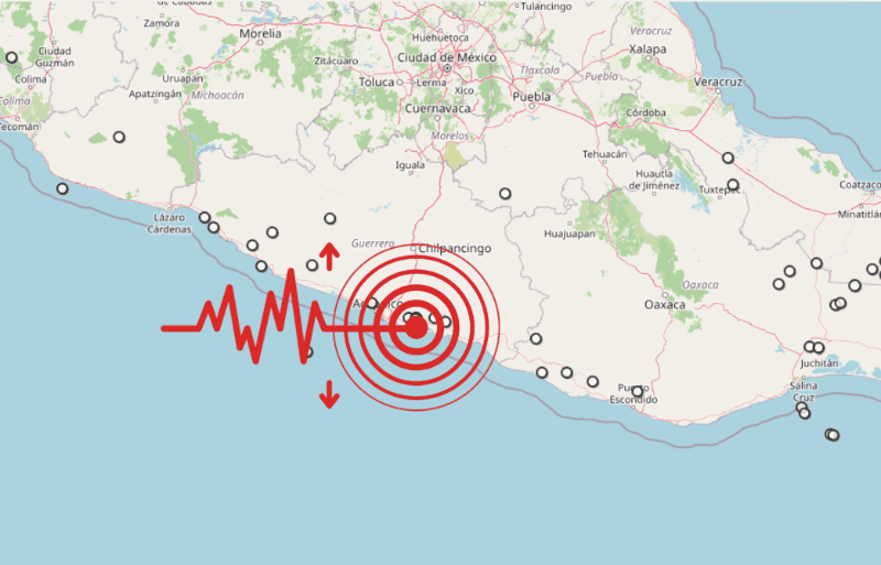 &nbsp;Sismo en Guerrero. ESPECIAL / SSN