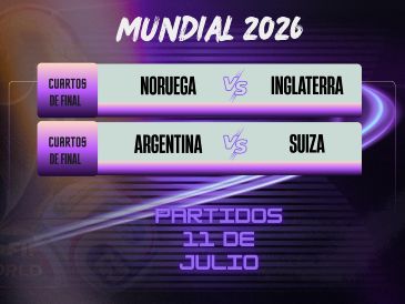 La fase de Cuartos de Final del Mundial 2026 concluirá hoy sábado 11 de julio con una doble cartelera. ESPECIAL / CANVA