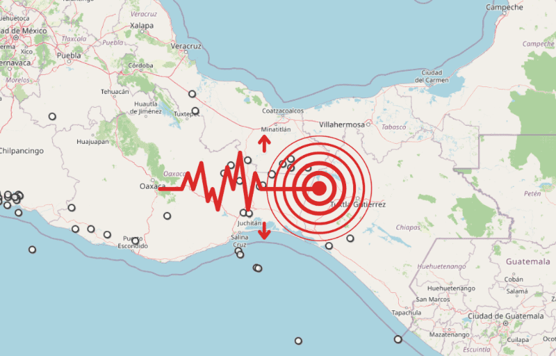 &nbsp;Sismo en Chiapas. ESPECIAL / SSN
