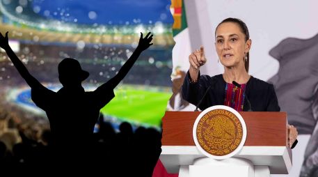 Claudia Sheinbaum dijo haber leído sobre las peticiones que comenzaron a difundirse en redes sociales para que México busque nuevamente la sede mundialista, en el marco de la rotación de la FIFA entre confederaciones. ESPECIAL, SUN / H. Salvador y CANVA