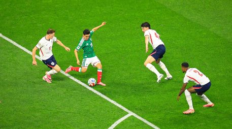 El futbolista Gilberto Mora durante el juego de México contra Inglaterra de la Copa Mundial de la FIFA 2026. EL INFORMADOR/J. Acosta