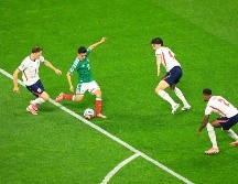 El futbolista Gilberto Mora durante el juego de México contra Inglaterra de la Copa Mundial de la FIFA 2026. EL INFORMADOR/J. Acosta