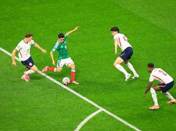 El futbolista Gilberto Mora durante el juego de México contra Inglaterra de la Copa Mundial de la FIFA 2026. EL INFORMADOR/J. Acosta