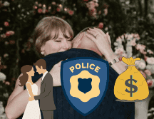 Decenas de policías apostados en los alrededores del Garden durante la boda de Taylor Swift y  Travis Kelce. INSTAGRAM / @taylorswift