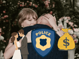 Decenas de policías apostados en los alrededores del Garden durante la boda de Taylor Swift y  Travis Kelce. INSTAGRAM / @taylorswift