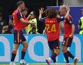 Fabián Ruiz en festejo de gol, durante el encuentro contra Bélgica. Foto: Imago7/  Bruno De Witt Zanotto