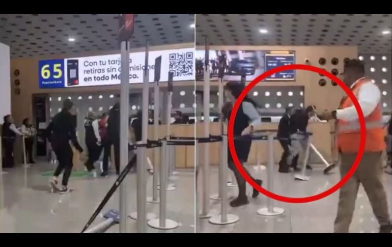 Los hechos ocurrieron el pasado miércoles 8 de julio en una sala de espera del Aeropuerto Internacional Benito Juárez. CAPTURA DE VIDEO