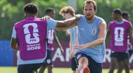 Harry Kane durante el entrenamiento de Inglaterra antes del partido contra Noruega. EFE/C. Herrera