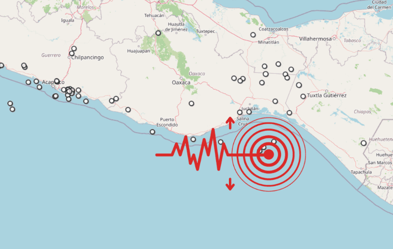 &nbsp;Sismo en Oaxaca. ESPECIAL / SSN