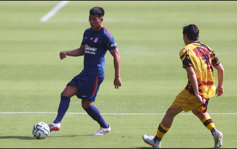 El único tanto del partido amistoso entre Chivas y Leones Negros fue obra de Daniel Aguirre al minuto 25. ESPECIAL / Chivas