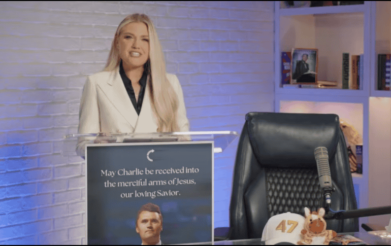 Erika Kirk asumió la dirección de Turning Point USA tras el fallecimiento de su esposo, Charlie Kirk. EFE / ARCHIVO