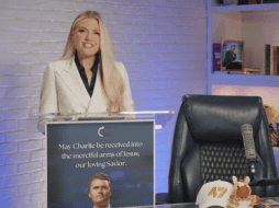 Erika Kirk asumió la dirección de Turning Point USA tras el fallecimiento de su esposo, Charlie Kirk. EFE / ARCHIVO