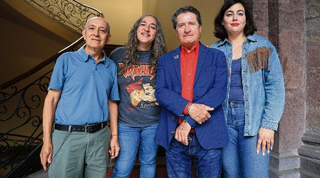 Javier Ramírez (Jefatura de Publicaciones); Esmeralda Foncerrada (jefa de la Red de Bibliotecas); Luis Alberto Navarro (Dirección General de Difusión Cultural); e Irene Ruvalcaba (Jefatura de Lengua y Literatura). EL INFORMADOR/ J. Acosta