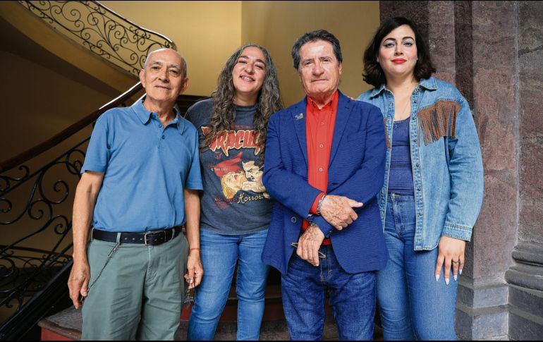 Javier Ramírez (Jefatura de Publicaciones); Esmeralda Foncerrada (jefa de la Red de Bibliotecas); Luis Alberto Navarro (Dirección General de Difusión Cultural); e Irene Ruvalcaba (Jefatura de Lengua y Literatura). EL INFORMADOR/ J. Acosta