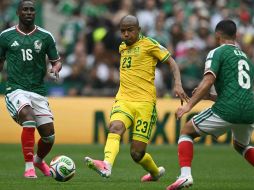 Jayden Adams jugó los tres partidos de la fase de grupos de Sudáfrica, en la que el equipo logró su mejor actuación en un Mundial. AFP / C. De Souza