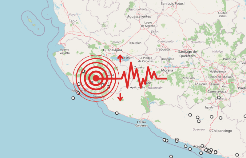 &nbsp;Sismo en Colima. ESPECIAL / SSN