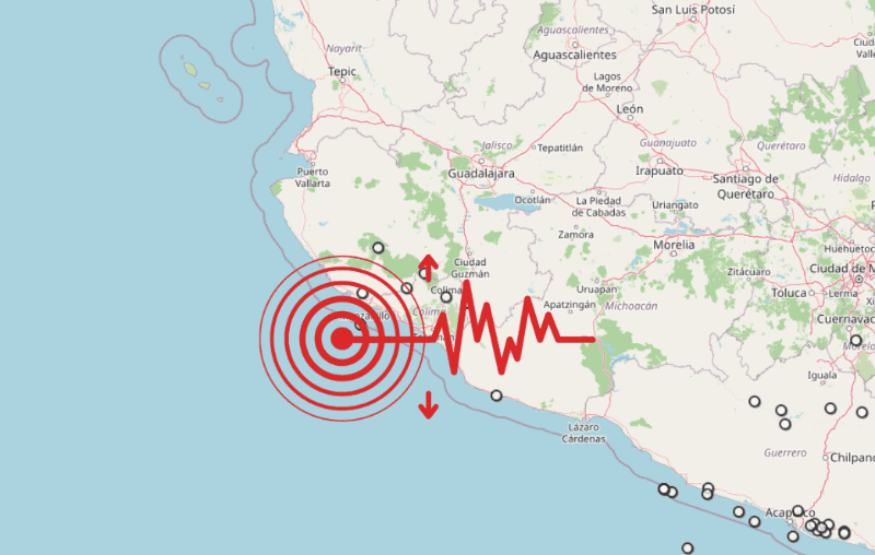 &nbsp;Sismo en Jalisco. ESPECIAL / SSN