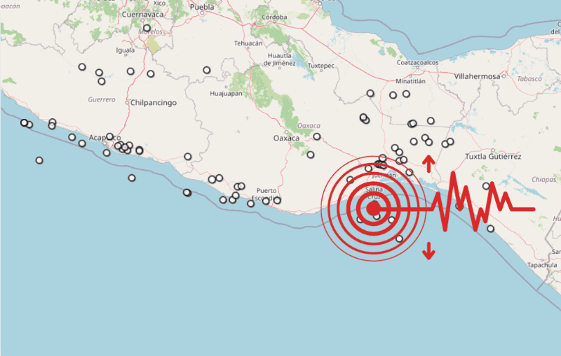 &nbsp;Sismo en Oaxaca. ESPECIAL / SSN