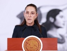 En Palacio Nacional, Sheinbaum fue cuestionada sobre la posible exoneración del Ejército Mexicano por parte de la CNDH. EFE / M. GUZMÁN
