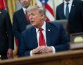 Trump justificó de nueva cuenta la operación militar estadounidense contra Irán. EFE/A. Schwartz