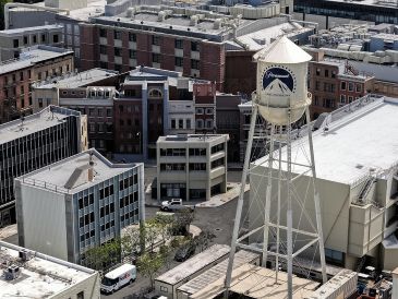 Vista aérea de los Estudios de Paramount, en California. AFP