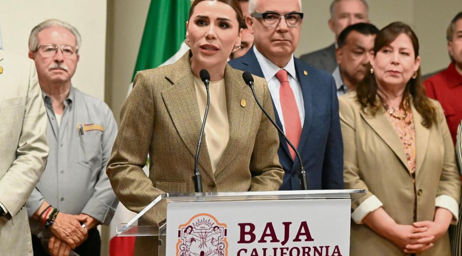 Marina del Pilar Ávila. La mandataria de Baja California reiteró que ha actuado dentro del marco legal. AFP
