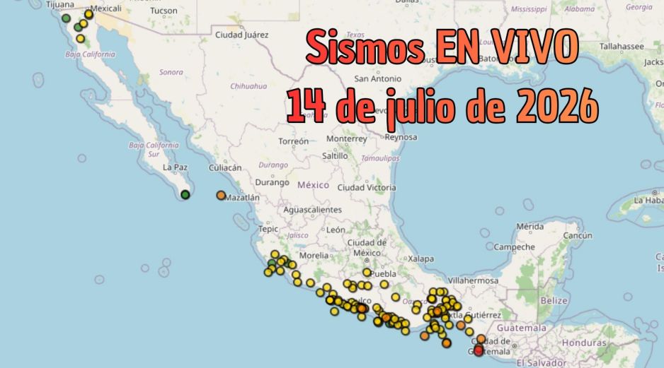 EN VIVO | Sismos en México | Martes 14 de julio. ESPECIAL / SSN
