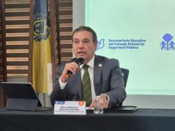 Roberto Alarcón Estrada destacó en conferencia la disminución de homicidios dolosos en Jalisco, así como otros delitos. EL INFORMADOR / R. Bobadilla