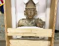 Escultura de unos 91 centímetros de altura que representa a un guerrero. EFE