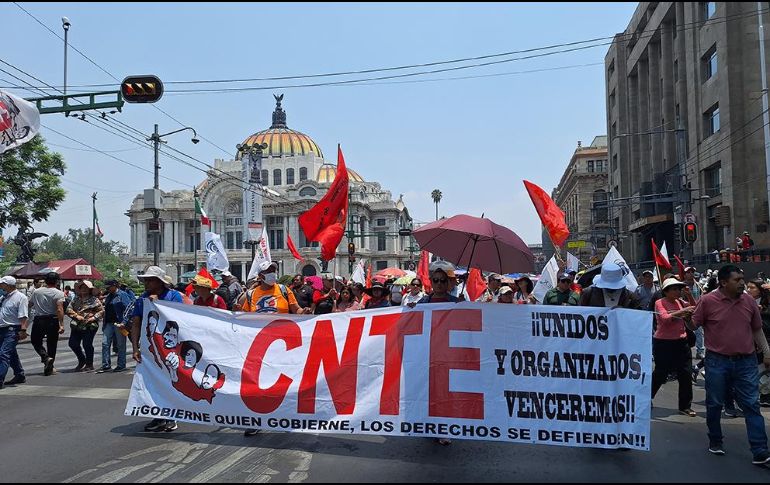 Las movilizaciones magisteriales afectarán considerablemente la vialidad en el Centro Histórico de la CDMX. ESPECIAL