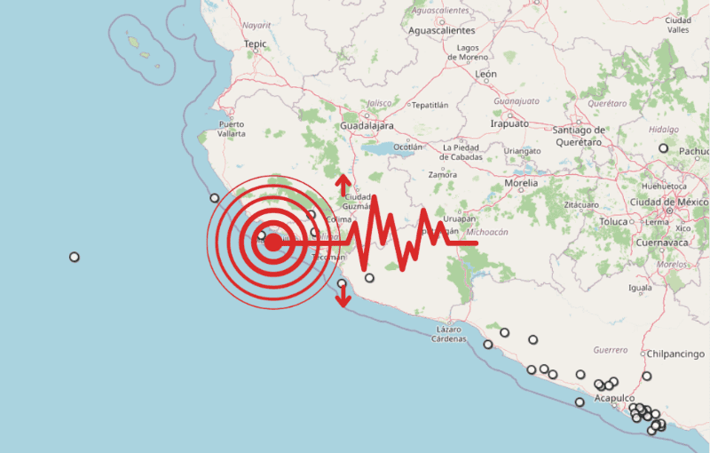 &nbsp;Sismo en Jalisco. ESPECIAL / SSN
