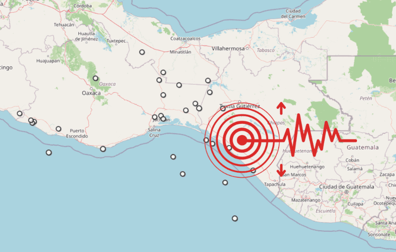 &nbsp;Sismo en Chiapas. ESPECIAL / SSN