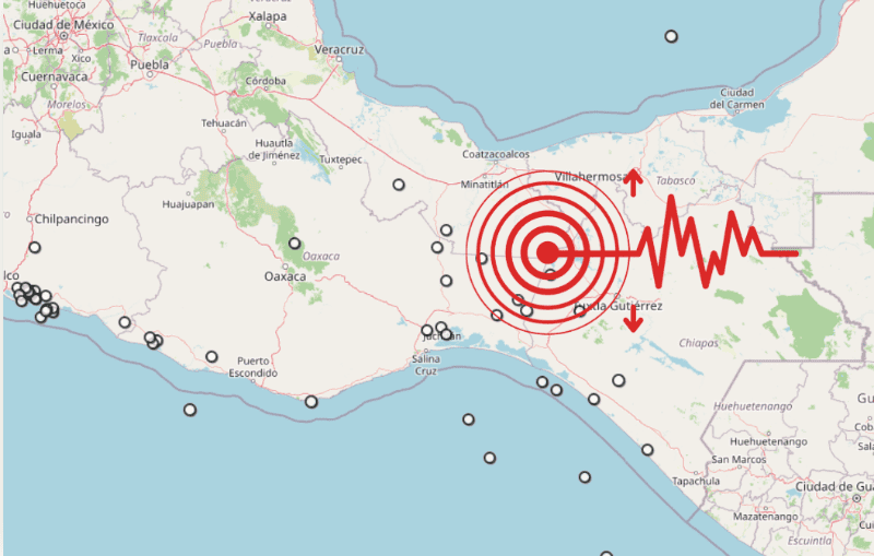 &nbsp;Sismo en Chiapas. ESPECIAL / SSN
