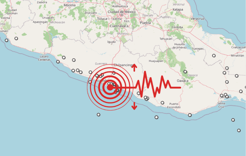 &nbsp;Sismo en Guerrero. ESPECIAL / SSN