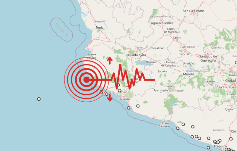 &nbsp;Sismo en Jalisco. ESPECIAL / SSN