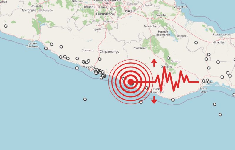 &nbsp;Sismo en Oaxaca. ESPECIAL / SSN