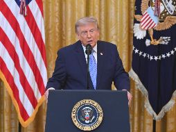Las revelaciones que Trump presentará durante su intervención “sorprenderán” a la audiencia, dijo la secretaria de prensa, Karoline Leavitt. EFE/ S. LOEB