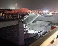 Un ataque de EU en Hormozgán que provocó la muerte de 8 personas y 19 heridos, además de la caída de un puente. EFE / Agencia iraní IRNA