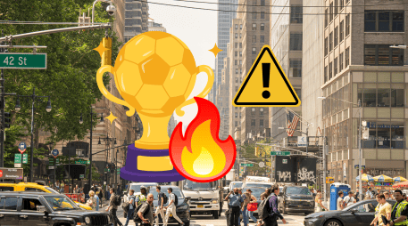 El MetLife Stadium, recinto elegido para la final del Mundial 2026, se encuentra bajo una bruma tóxica que dificulta la respiración al aire libre. EFE / A. COLMENARES