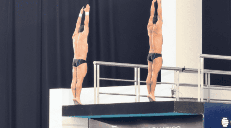 Su dominio quedó reflejado en la puntuación final de 414.72 unidades, suficiente para asegurar la cima de la competencia y recibir una ovación por parte de la afición que se dio cita en el Centro Acuático Skarch. EL INFORMADOR/ A. Garcia