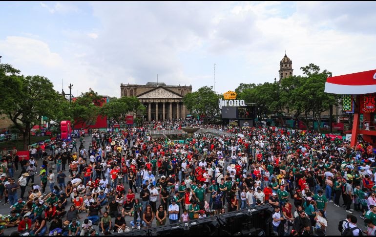 La Plaza de la Liberación se despidió esta tarde de las actividades del Mundial 2026 con el triunfo de España. EL INFORMADOR / J. ACOSTA