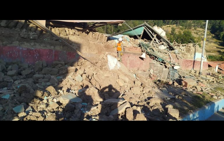 Un total de 52 viviendas fueron destruidas, 27 quedaron inhabitables, y otras 37 fueron afectadas por los movimientos telúricos. EFE/Ministerio de Defensa de Perú