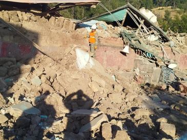 Un total de 52 viviendas fueron destruidas, 27 quedaron inhabitables, y otras 37 fueron afectadas por los movimientos telúricos. EFE/Ministerio de Defensa de Perú