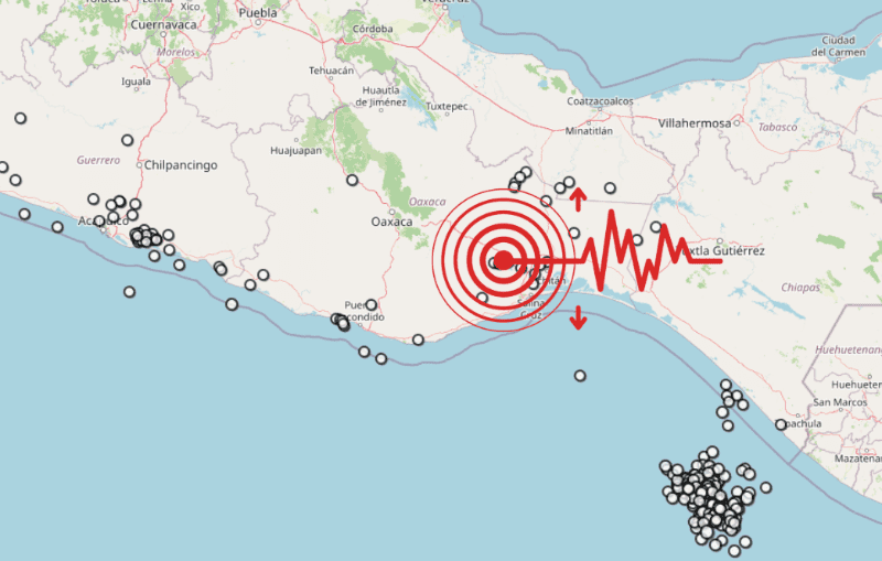 &nbsp;Sismo en Oaxaca. ESPECIAL / SSN