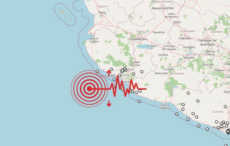 &nbsp;Sismo en Jalisco. ESPECIAL / SSN