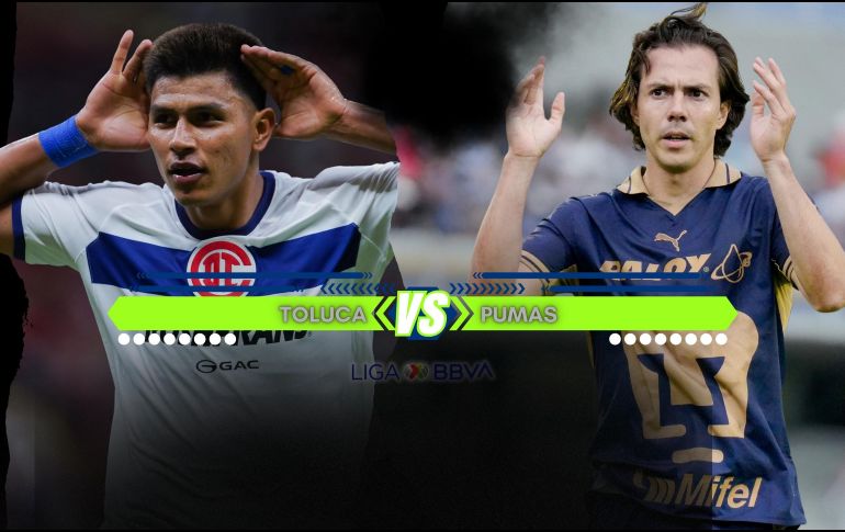 El duelo enfrenta a dos equipos con objetivos inmediatos distintos: Toluca quiere confirmar su buen momento, mientras que Pumas necesita sumar sus primeros puntos del torneo. ESPECIAL / IMAGO7 y CANVA