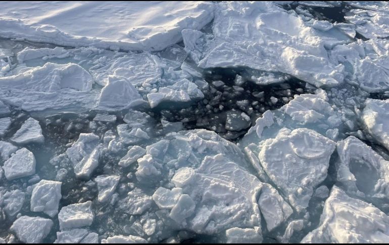 Los investigadores habían visto en análisis previos que el ritmo de pérdida del hielo del Ártico se había atenuado durante los inviernos a principios de la década de 2020. EFE / UNIVERSIDAD DE SOUTHAMPTON.