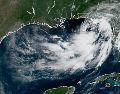 Autoridades meteorológicas adelantaron un posible aviso por marejada ciclónica "potencialmente mortal" para las costas de Alabama, Mississippi y el sureste de Luisiana. EFE/NOAA-NHC