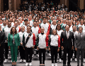 La Presidenta Claudia Sheinbaum abanderó a los atletas que representarán a México en Santo Domingo 2026. X/@Claudiashein