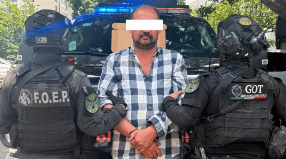 La captura ocurrió en el cruce de las avenidas de los Arcos y Acueducto, en la colonia La Calera. Secretaría de Seguridad Estatal